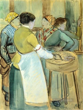 Mercado en pontoise Camille Pissarro Pinturas al óleo